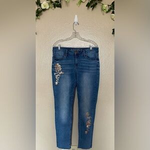 Sequin Flower Jeans